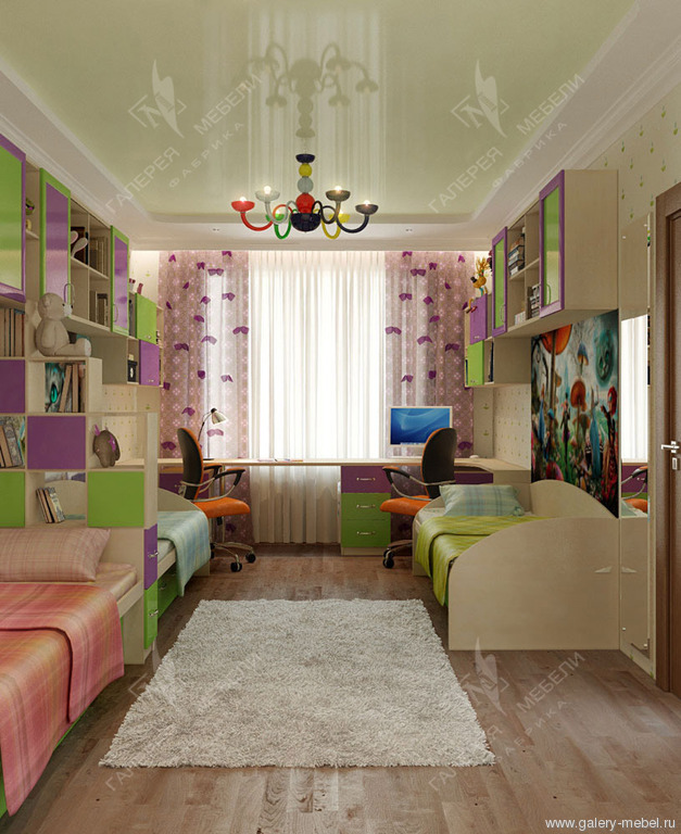 Дизайн комнаты на 3 детей