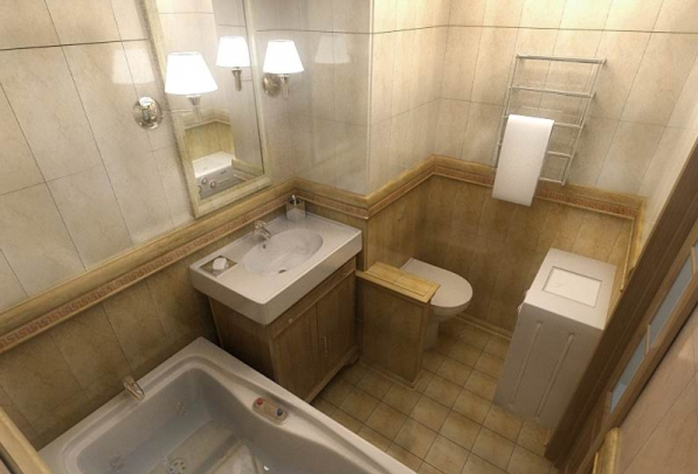 Ванная комната с туалетом дизайн 4 кв м фото