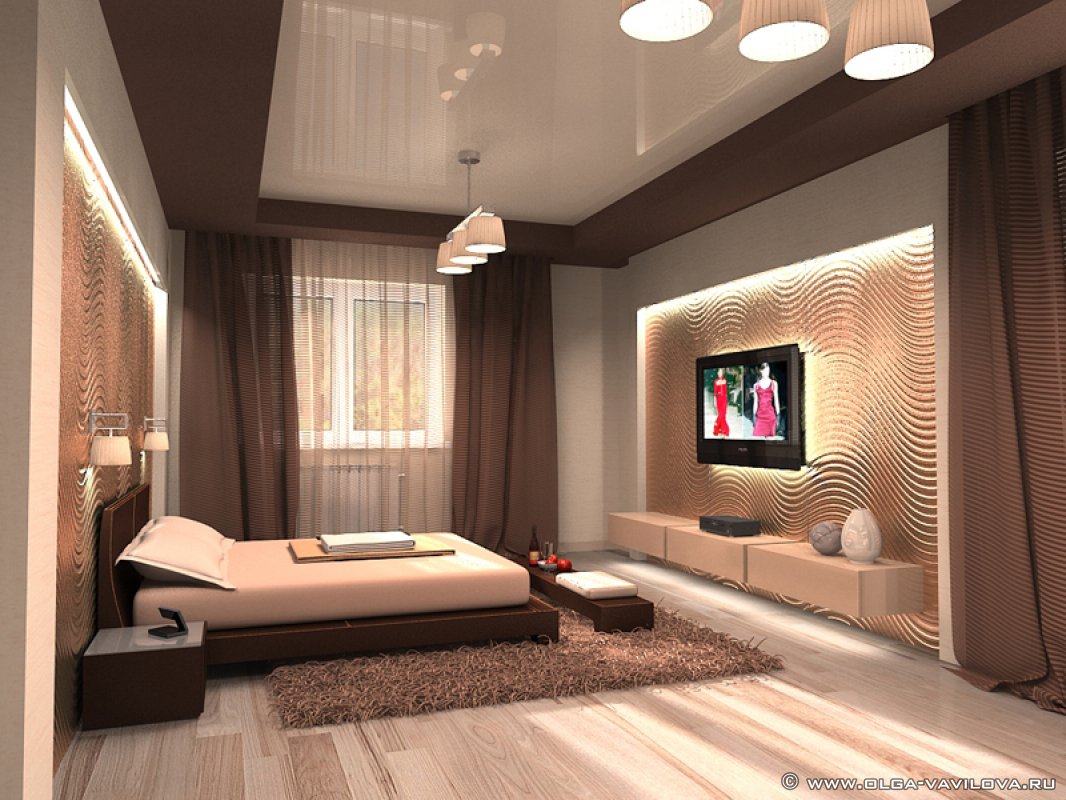 Дизайн комнаты с темными обоями » Картинки и фотографии дизайна квартир .