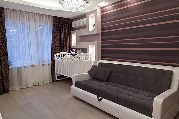 Дизайн 1 комнатной квартиры для семьи с двумя детьми