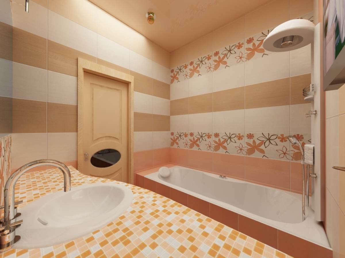 При покупке плитки дизайн ванной комнаты