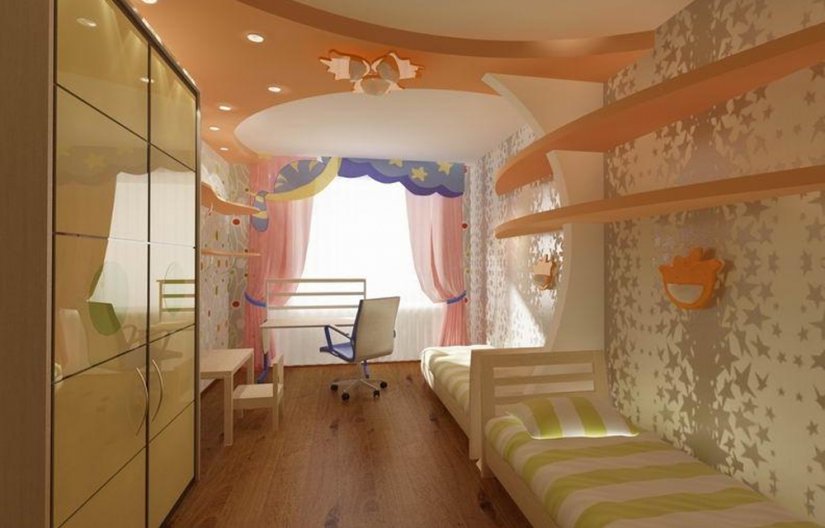 Оформление детской комнаты 12 кв м