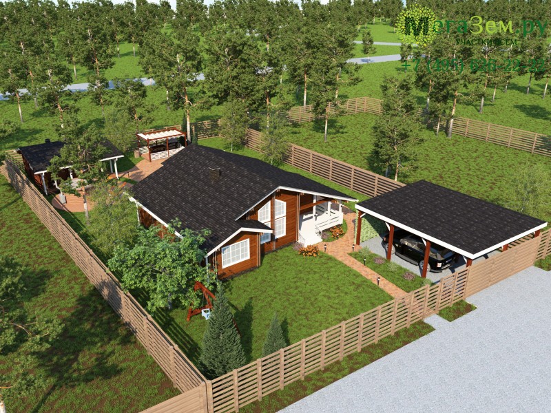 Дизайн участка 5 соток с домом и баней и огородом фото