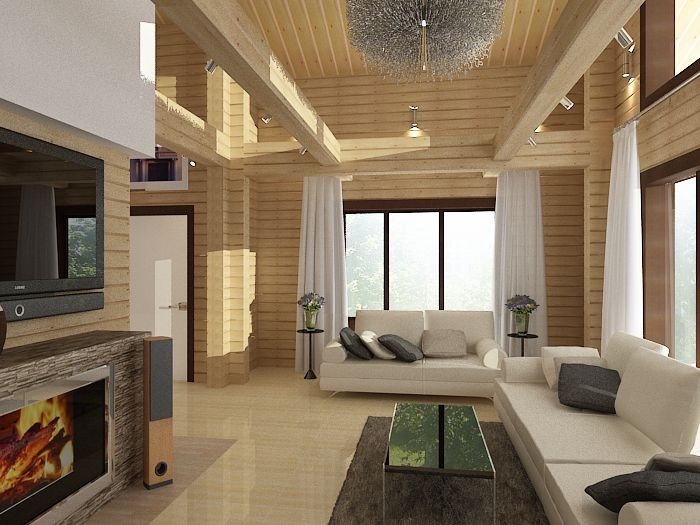 Dizajn unutar drvene kuće od drveta: ideje i 60 fotografija iz stvarnih projekata