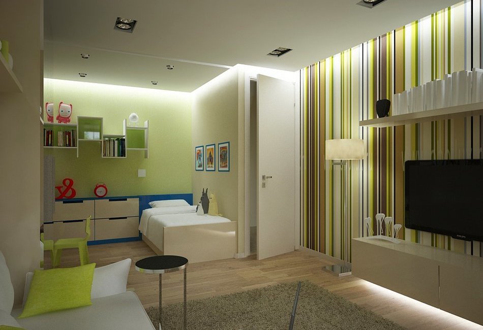 Дизайн 2х комнатной квартиры для семьи с ребенком