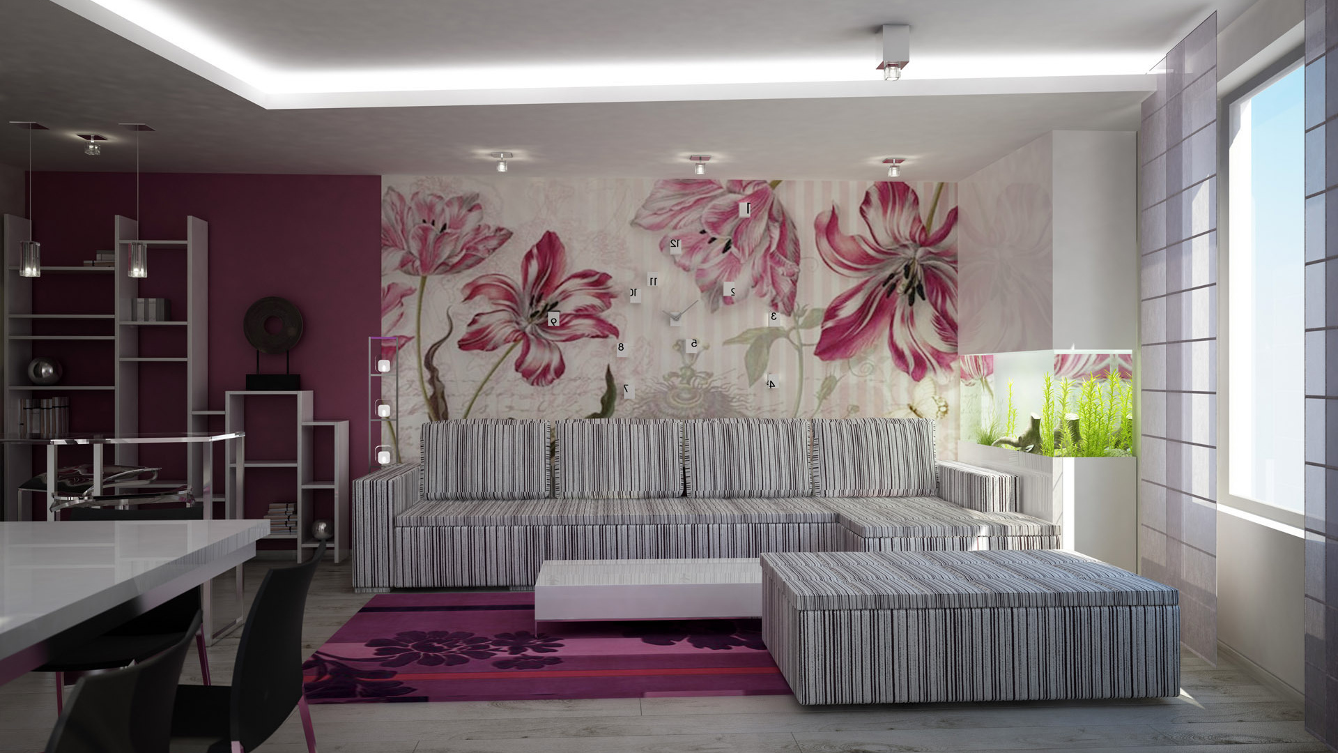 Дизайн комнаты цвета стен