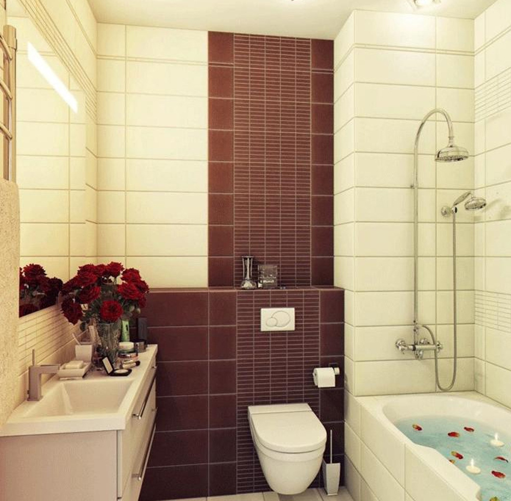 Дизайн кафельной плитки в ванной комнате хрущевки фото