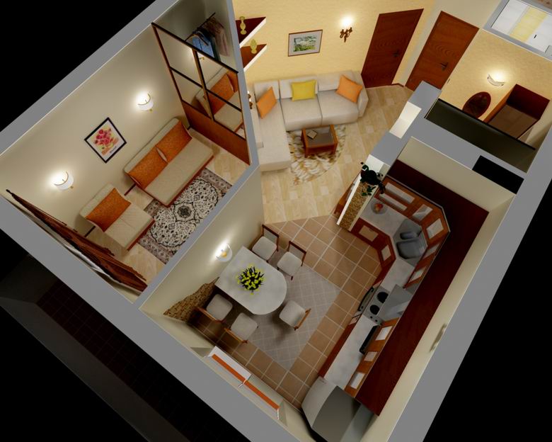 Дизайн интерьера трехкомнатной квартиры 130 кв. м в стиле эко-минимализм. Фото проекта
