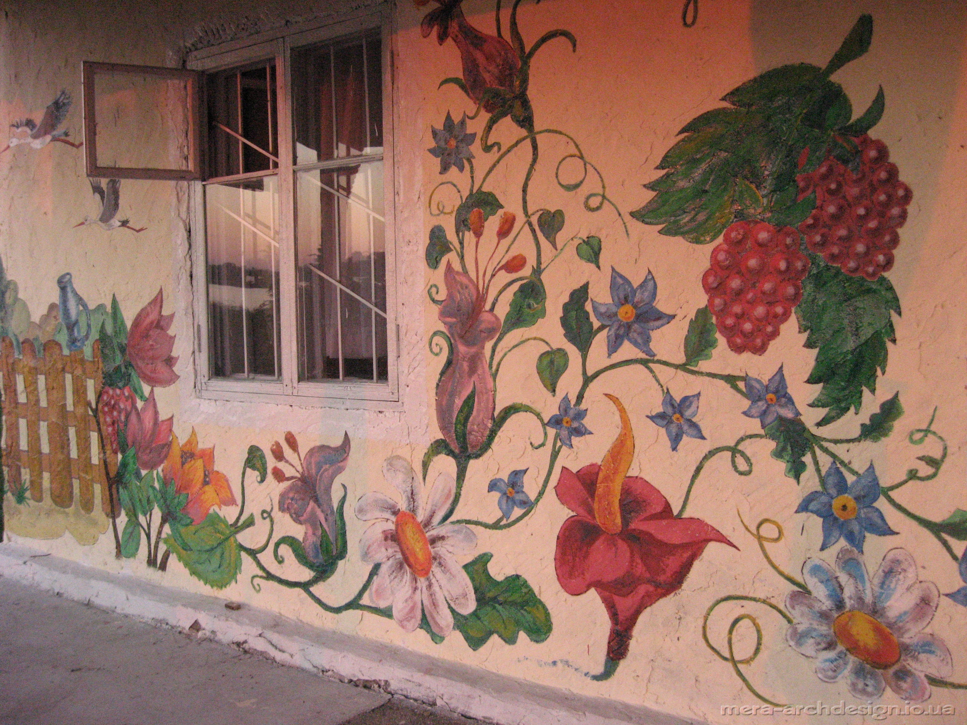 Рисунки на стенах домов - 60 фото