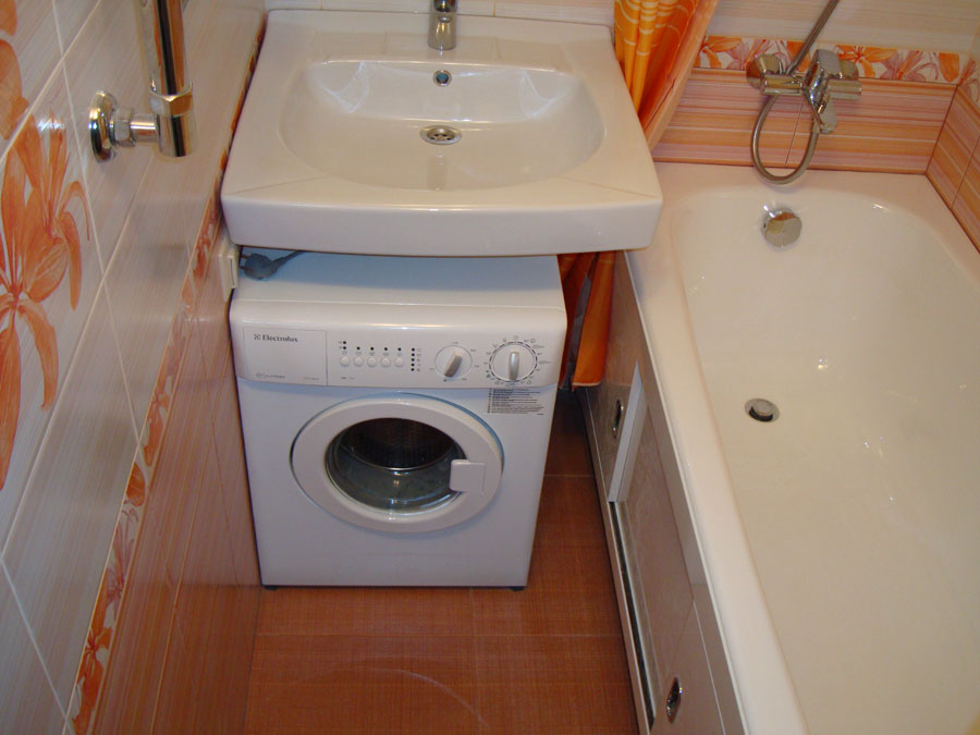 Ванна в хрущевке со стиральной машиной и унитазом дизайн фото