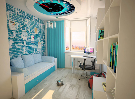 Дизайн проект комнаты для мальчика 11 лет