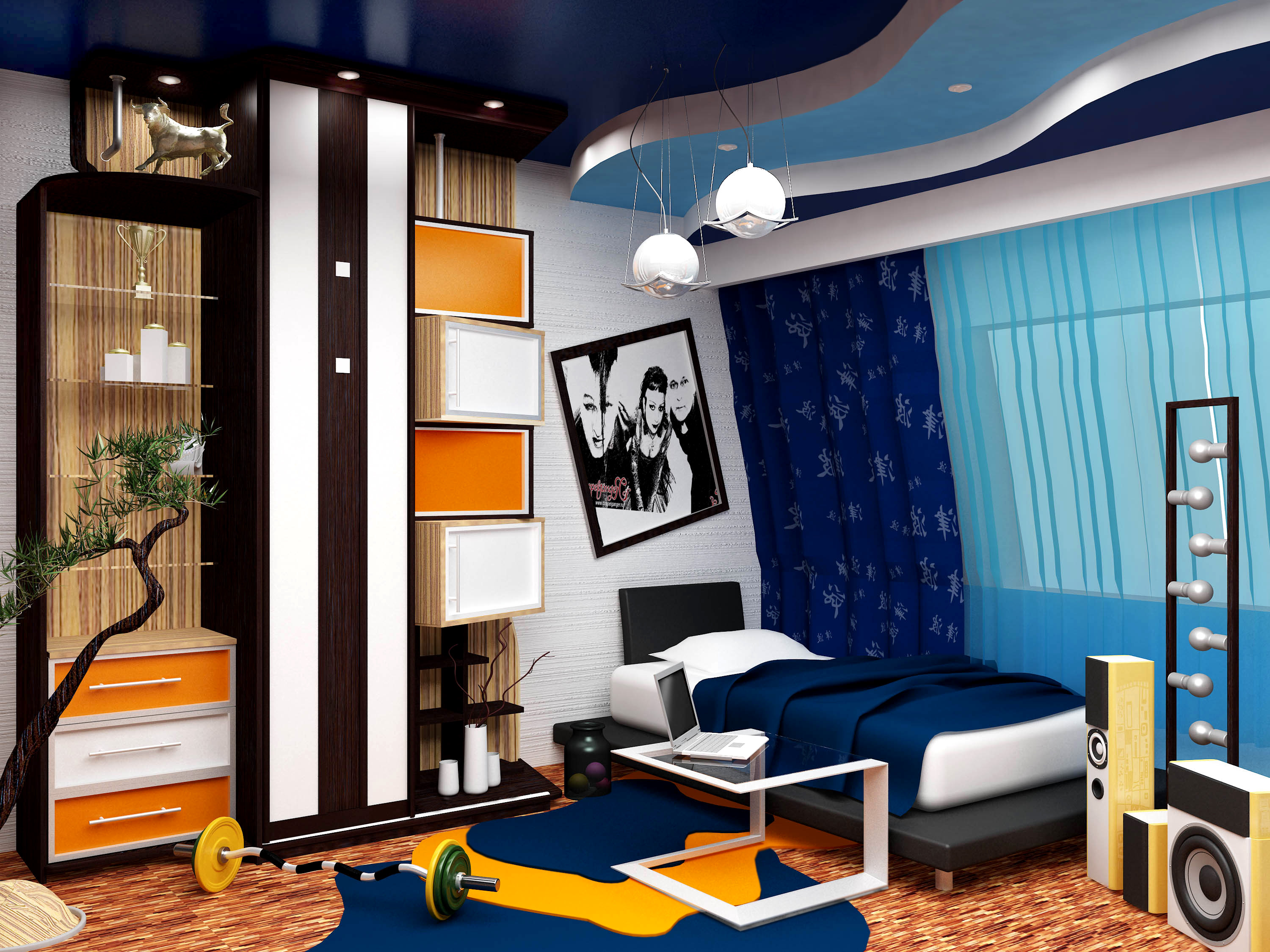 Дизайн комнаты для подростка мальчика » Картинки и фотографии дизайна .