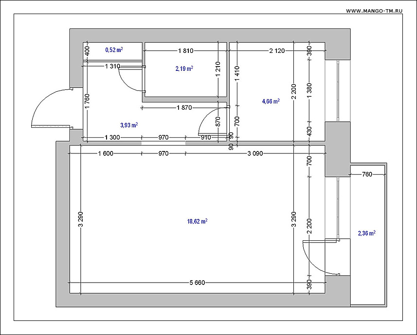 размеры комнат в панельном доме