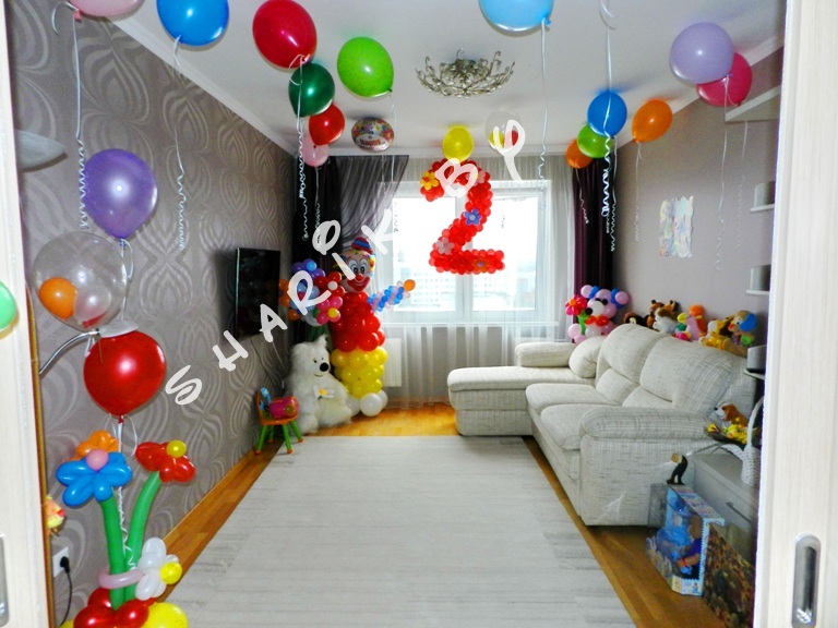 Украсить комнату на день рождения на 4 года девочке