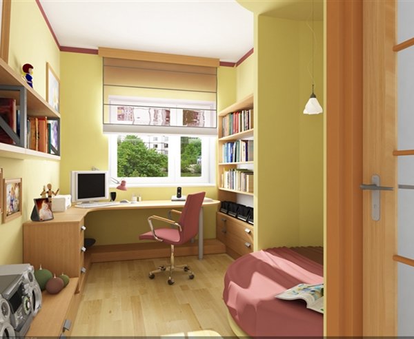 Дизайн небольшой комнаты школьника