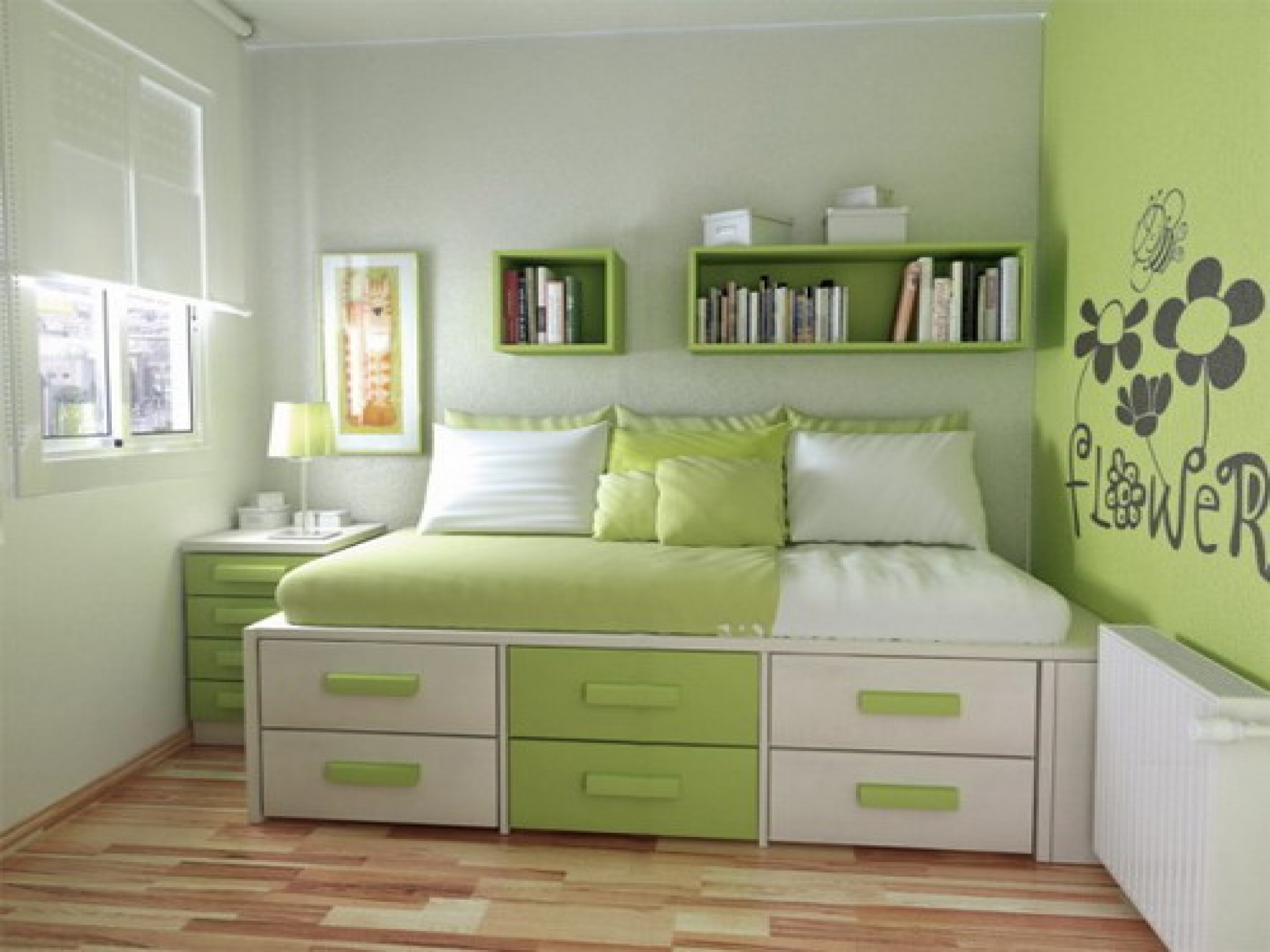 Ideas To Decorate Small Bedrooms With Double Windows