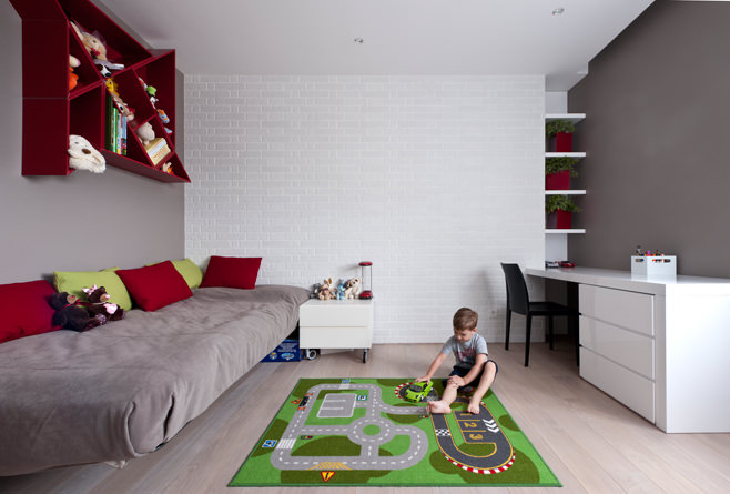 Дизайн стен в детской для мальчиков