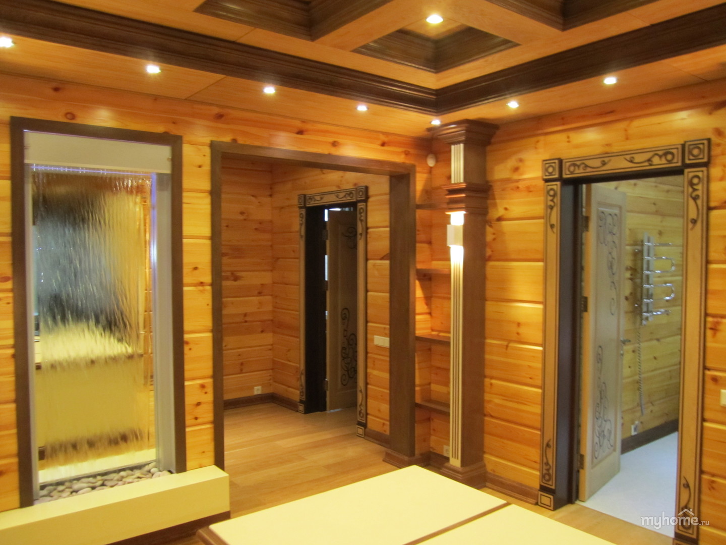 Внутренний дизайн деревянного дома из бруса внутри фото