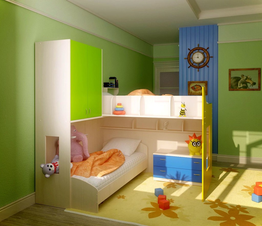 Дизайн в детской комнате для разнополых детей
