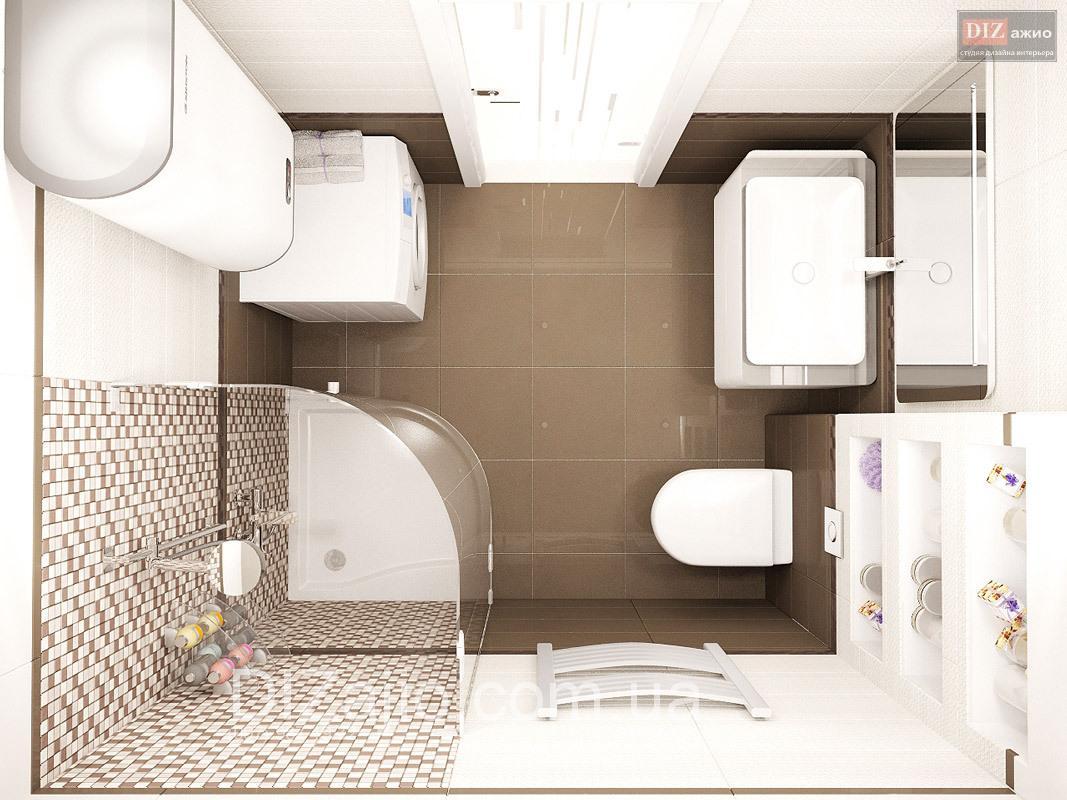 Дизайн ванной комнаты на даче с душевой кабиной