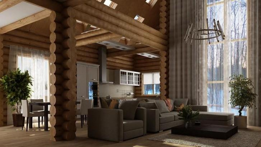 Интерьеры финских деревянных домов из бруса