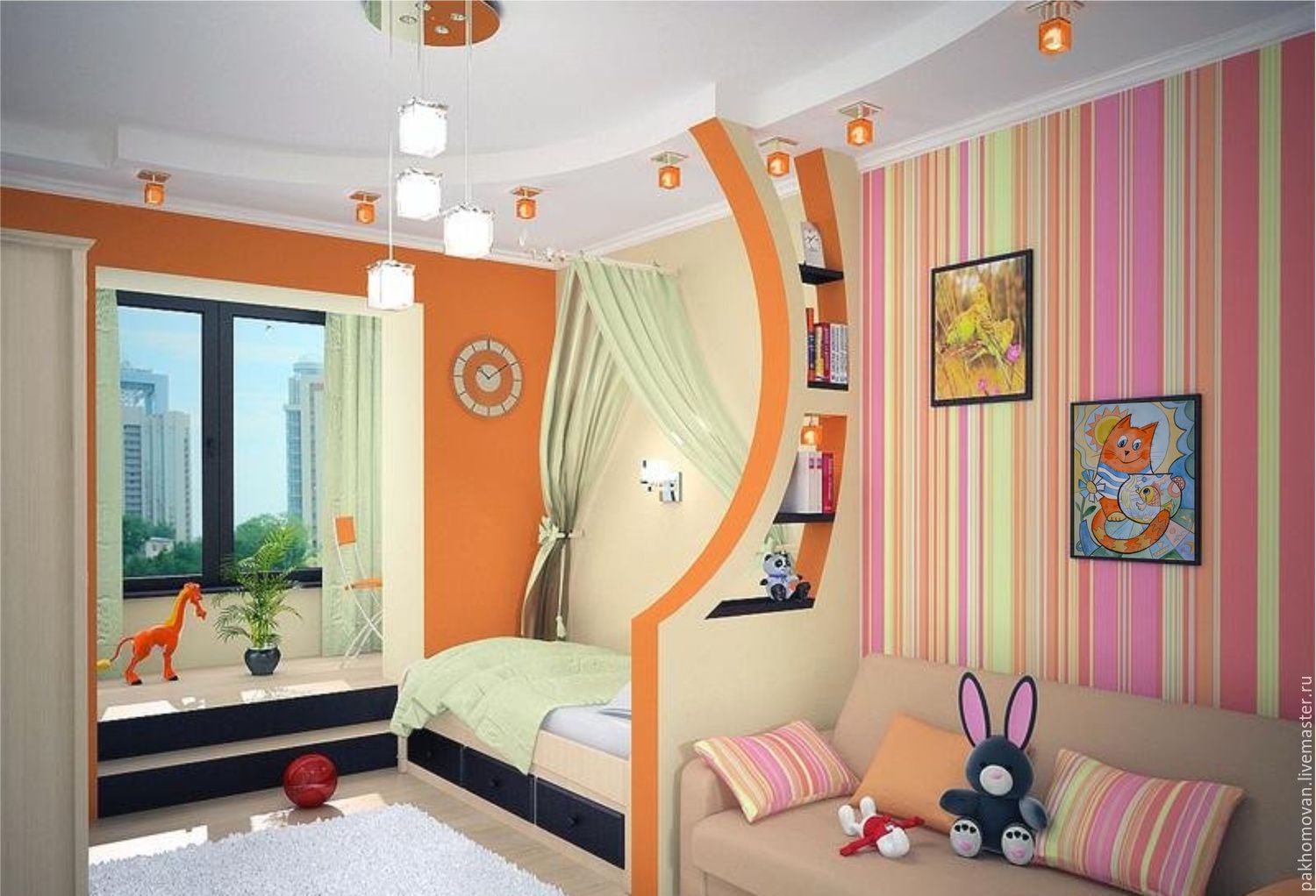 Дизайн маленькой спальни для двоих детей » Картинки и фотографии .
