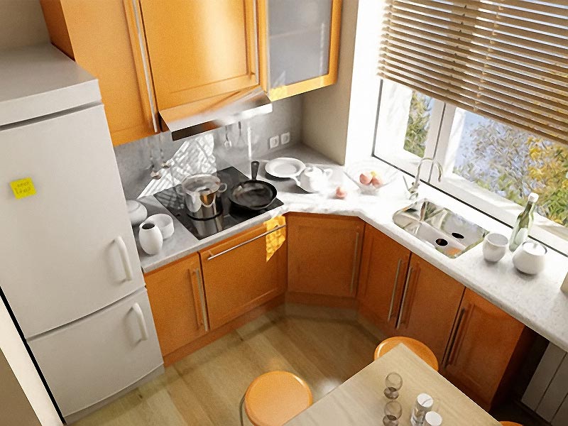 Дизайн маленьких кухонь для малогабаритных квартир с газовой колонкой