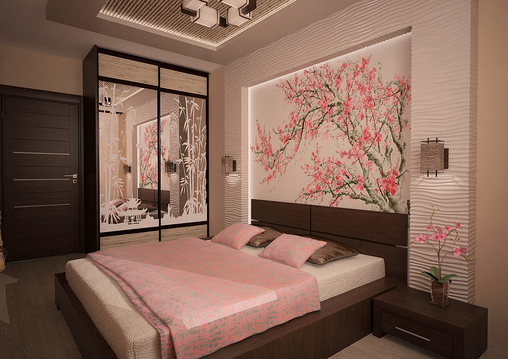 Стиль сакура. Спальня в японском стиле. Спальная комната в японском стиле. Маленькая спальня в японском стиле. Спальня в стиле Японии.