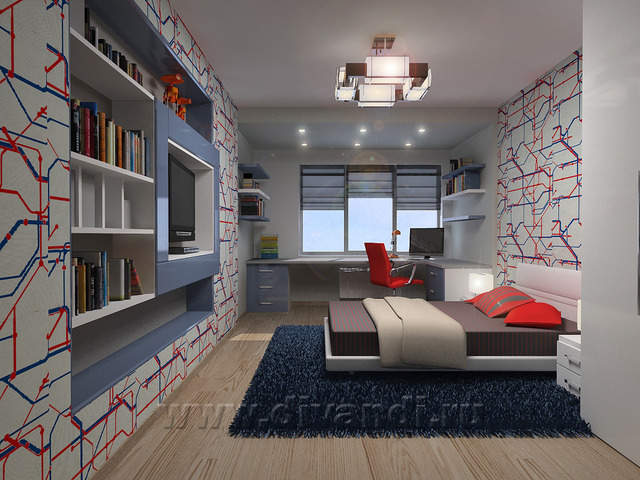 Дизайн комнаты подростка в 16 квадратов