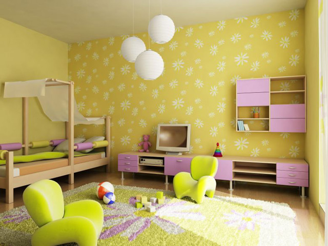 Дизайн обоев для детской комнаты для девочки