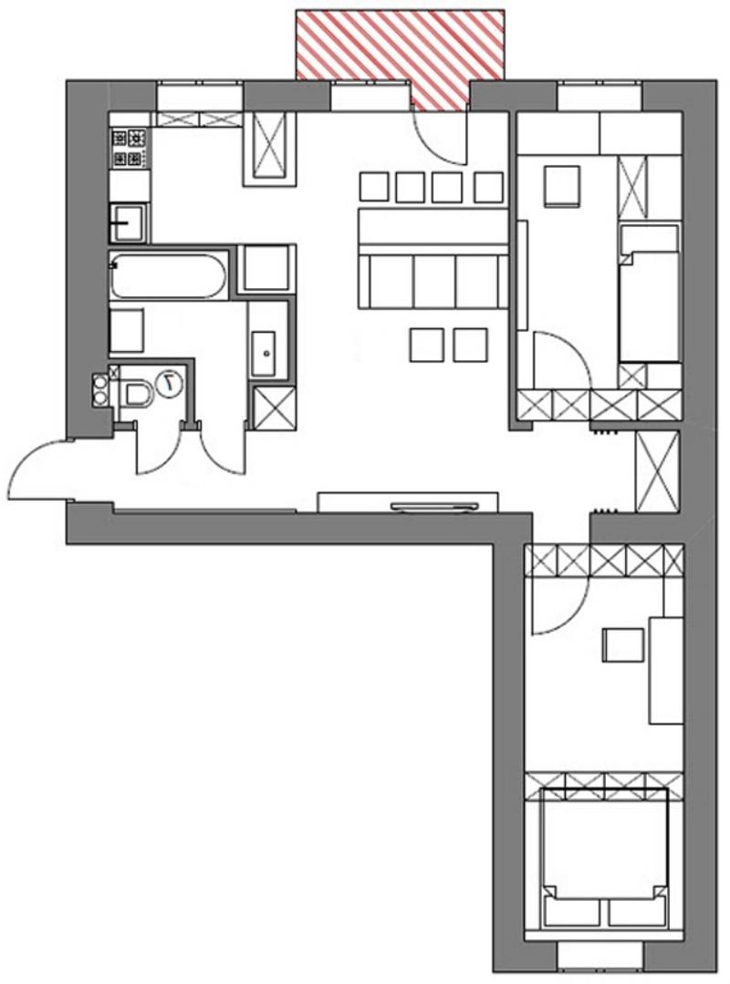 Перепланировка 3х комнатной квартиры в хрущевке
