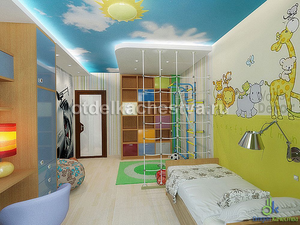 Дизайн детской комнаты мальчика 3 лет