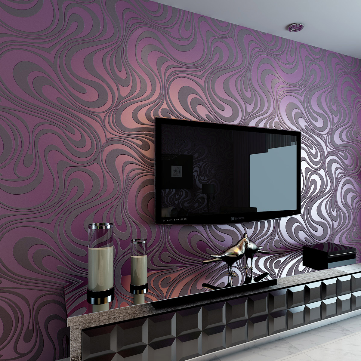 Обои для стен фиолетового цвета » Картинки и фотографии дизайна квартир .