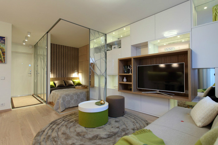Дизайн 1 комнатной квартиры комнаты