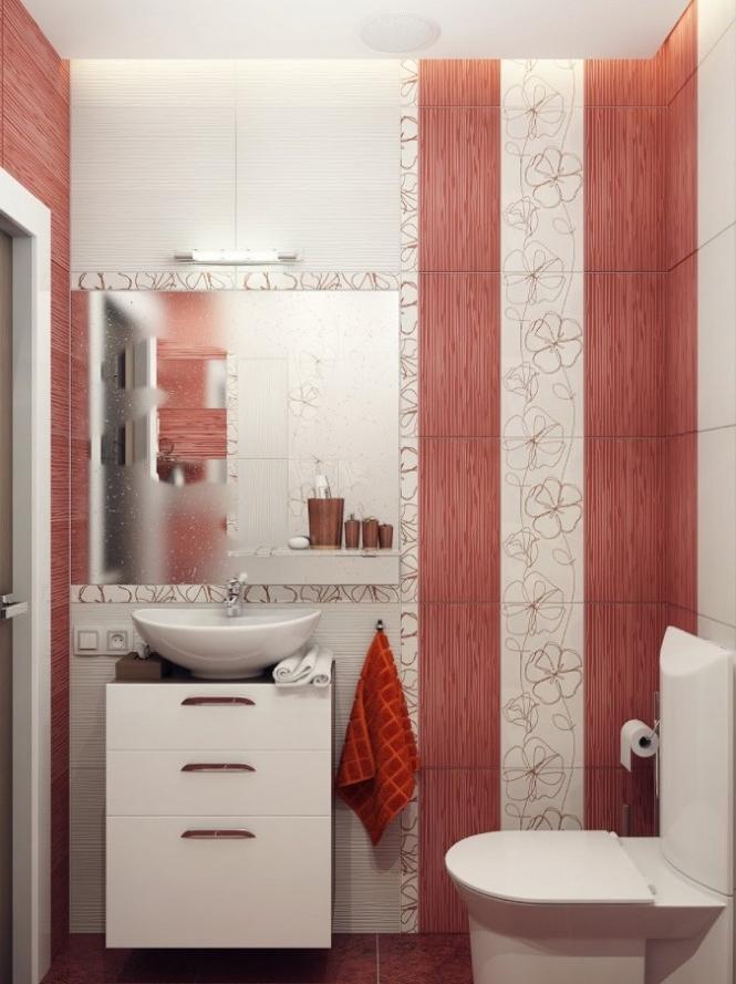 Интерьер ванной плитка и покраска стен