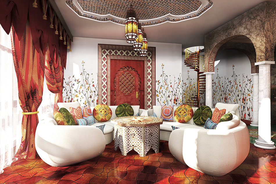 Дизайн интерьера арабский стиль » Картинки и фотографии дизайна квартир .