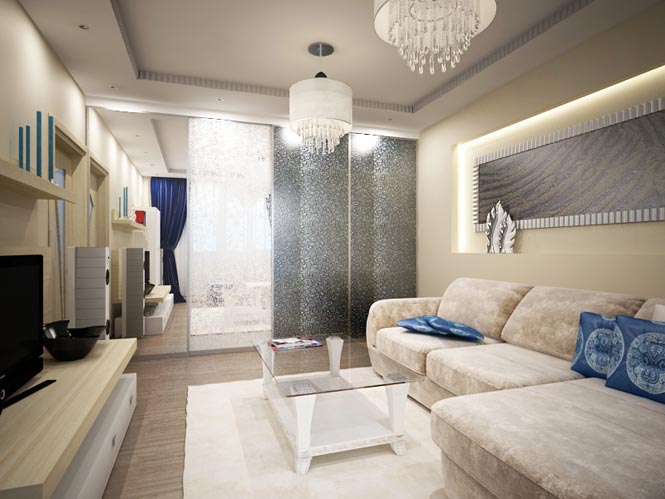 Дизайн гостевой спальни с диваном