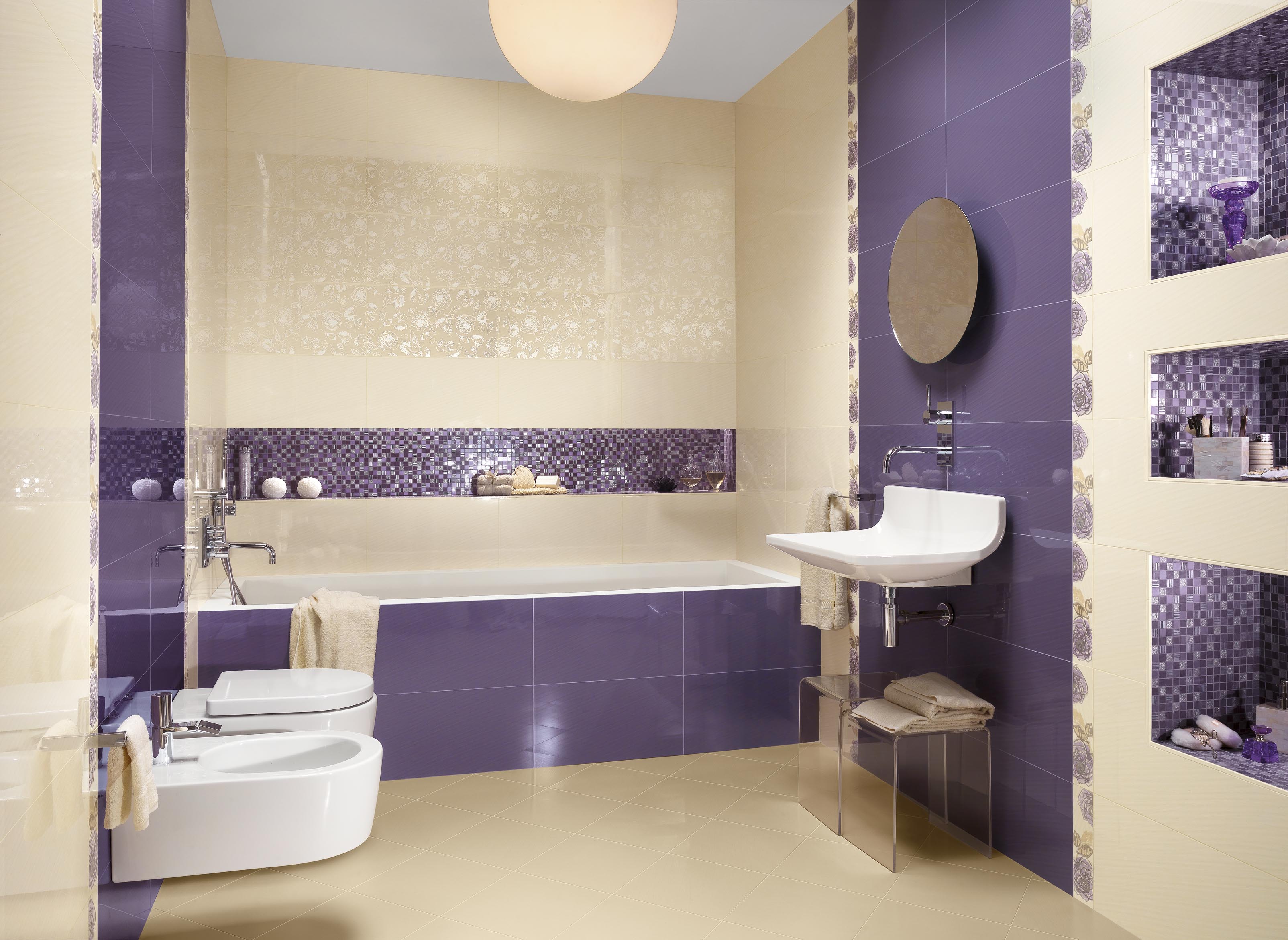 Дизайн ванной комнаты с мозаикой фото » Картинки и фотографии дизайна .