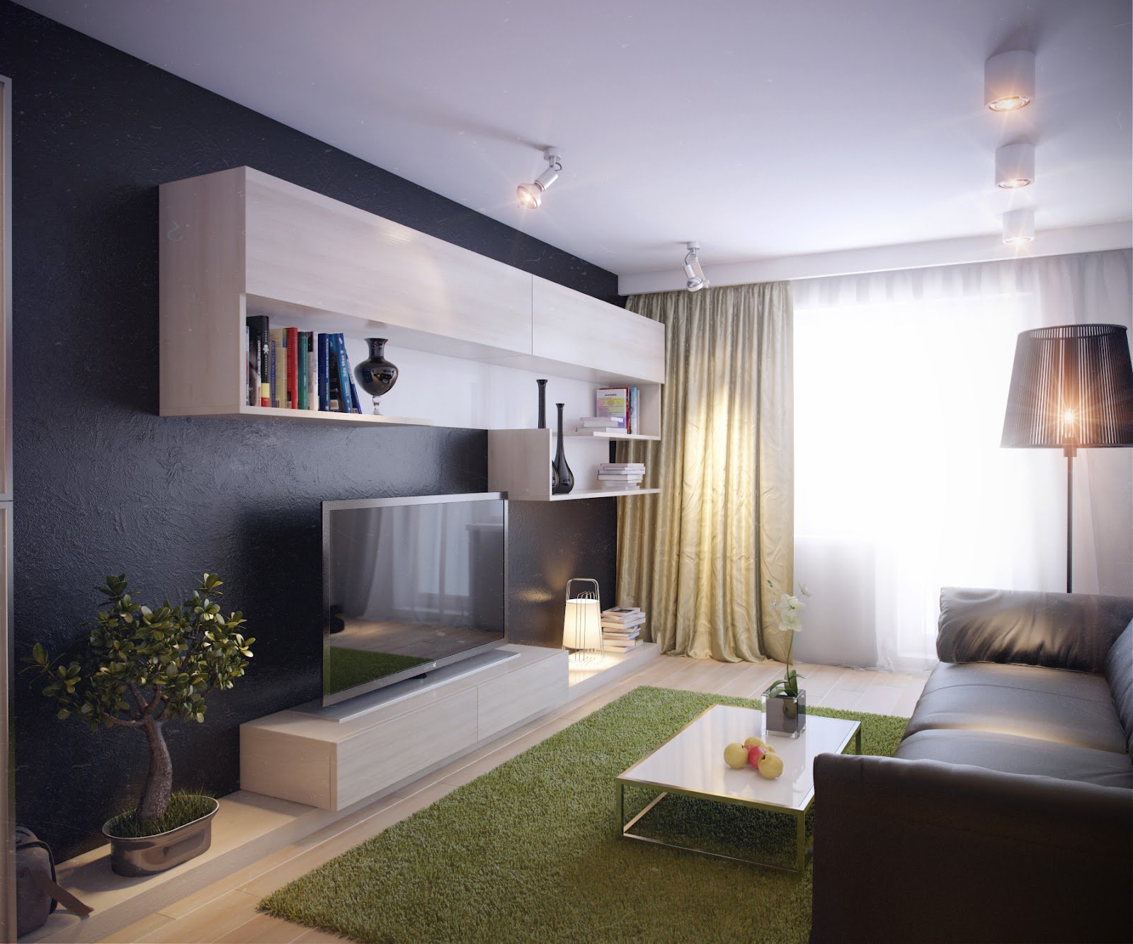 Интерьер и дизайн маленькой гостиной