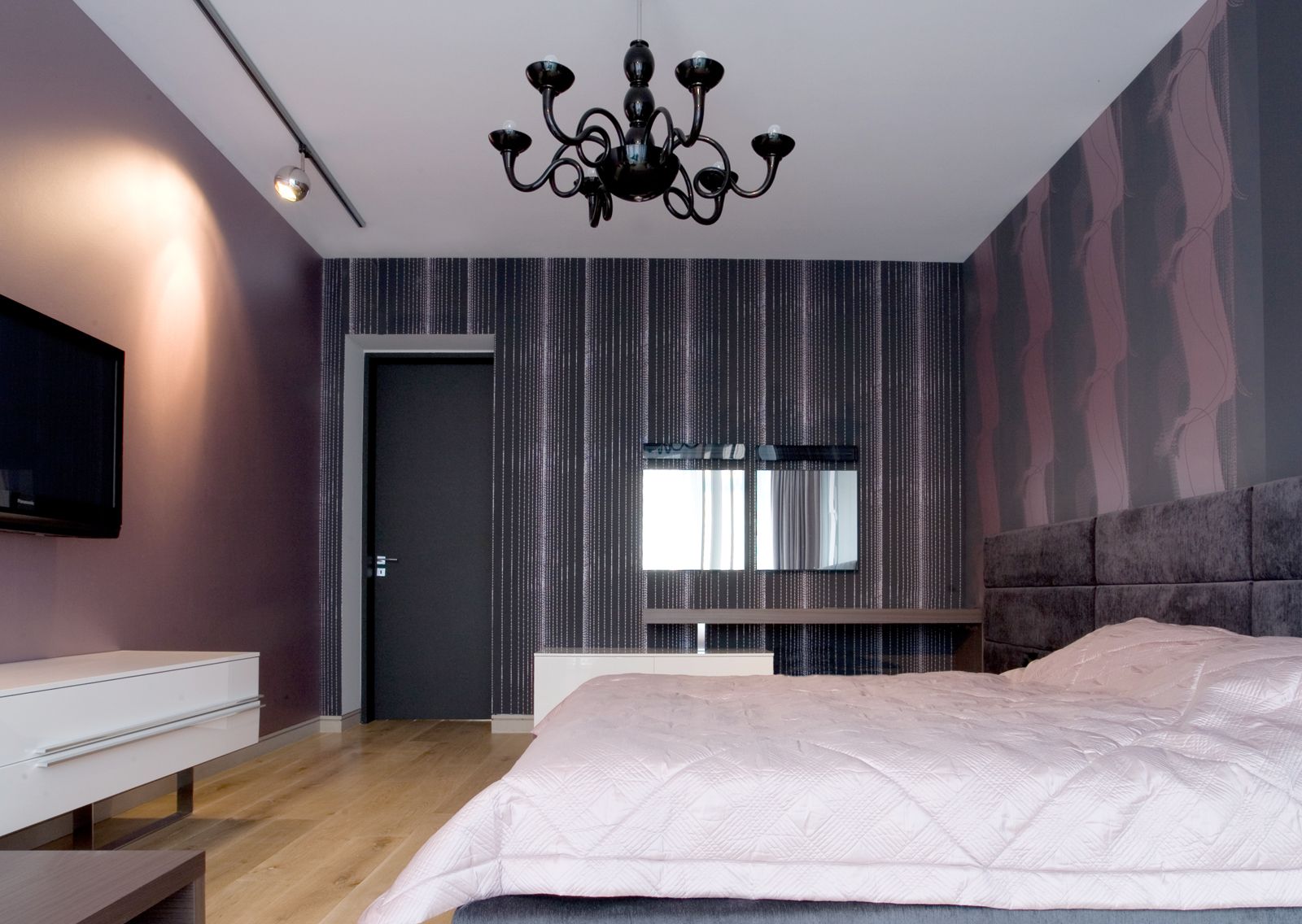 Дизайн спальни комбинированные обои » Картинки и фотографии дизайна .