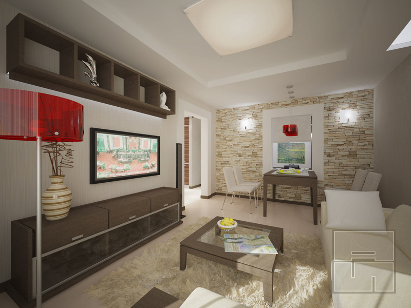 Дизайн квартир 83 серии - Дизайн интерьера однокомнатной квартиры.