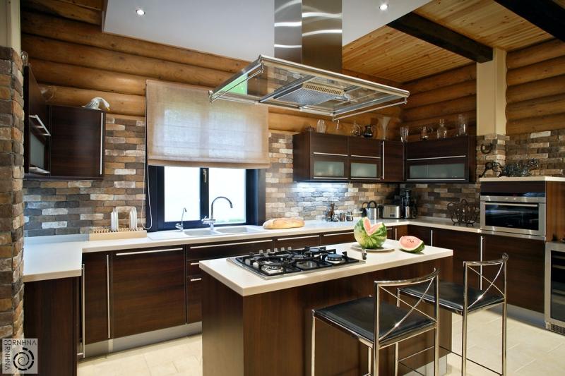 Кухни в деревянных домах фото » Картинки и фотографии дизайна квартир .