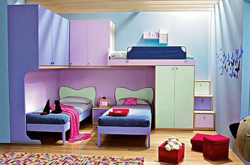 Дизайн детской комнаты для 3 детей