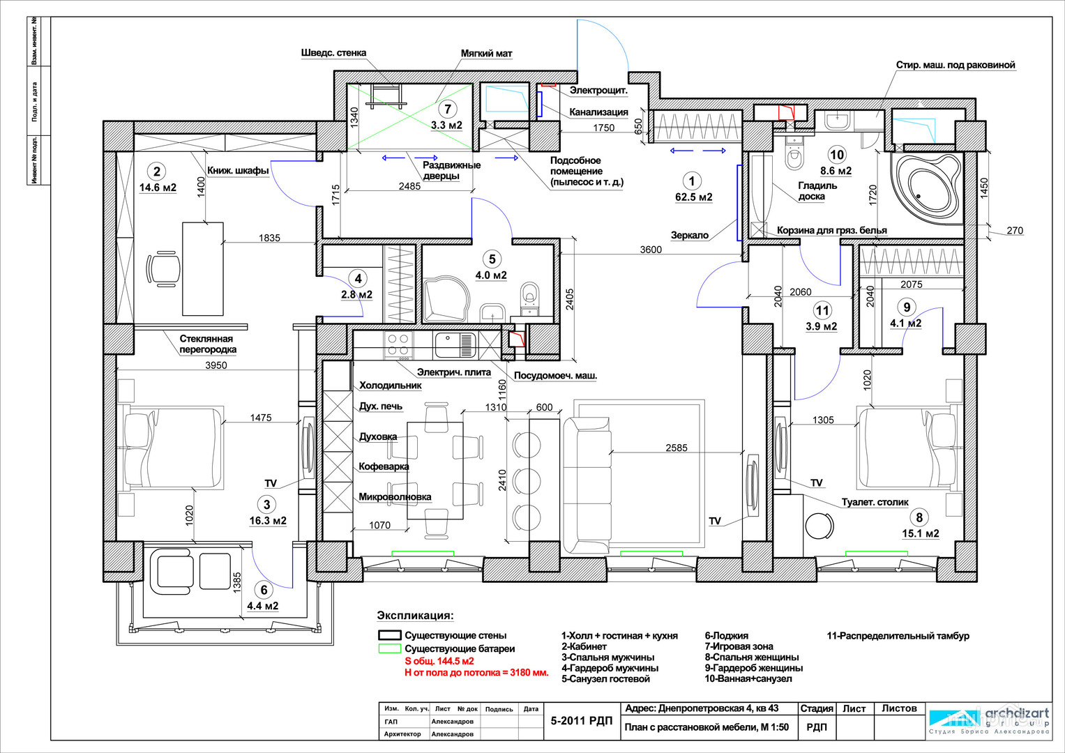 Схема проекта квартиры
