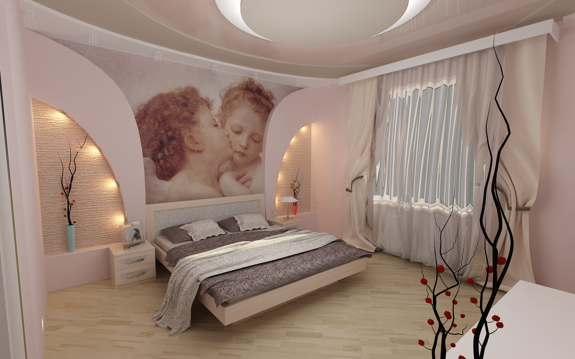 Дизайн спальни простой и недорогой