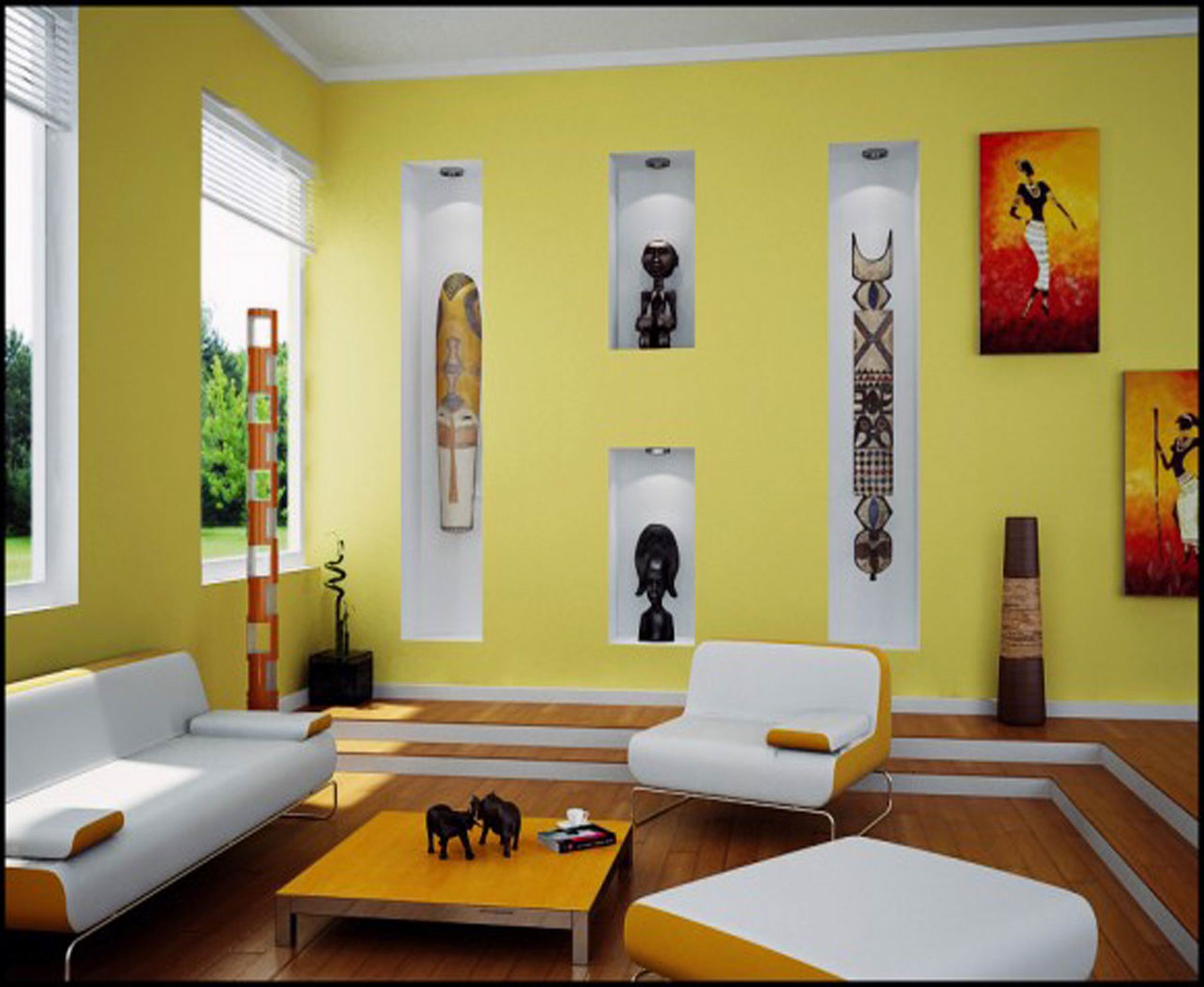 Дизайн гостиной в африканском стиле