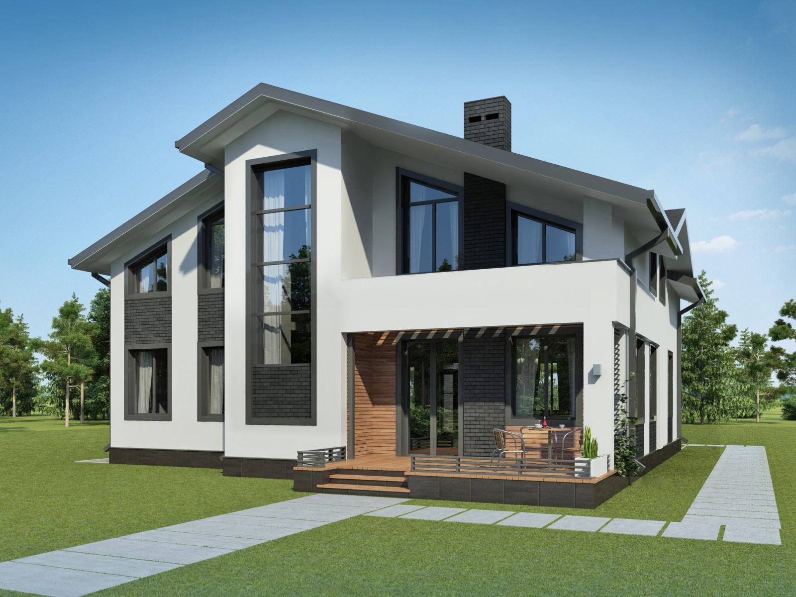 Дизайн фасада частного дома фото современных домов и коттеджей