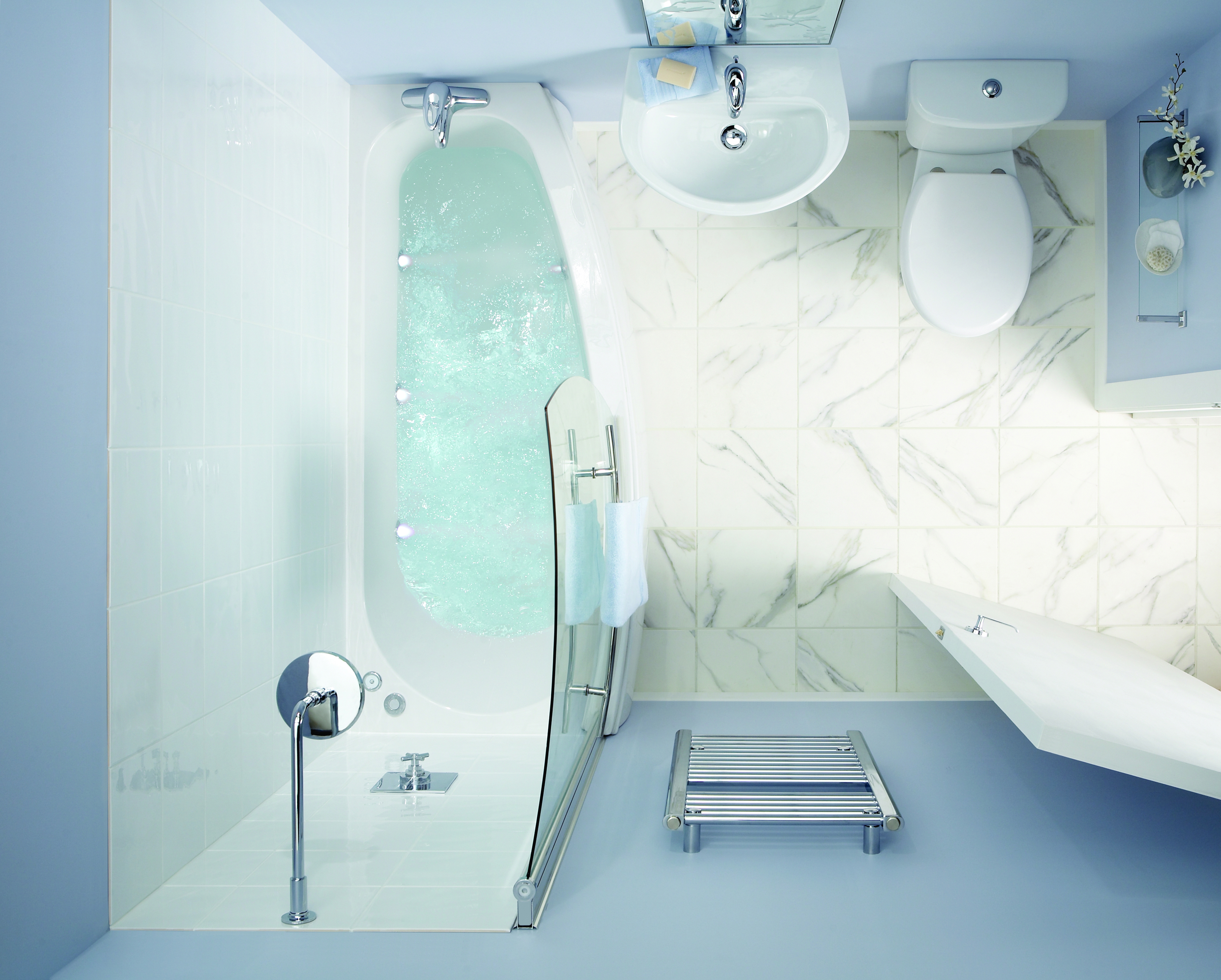 Интерьеры маленьких ванных комнат в современном стиле