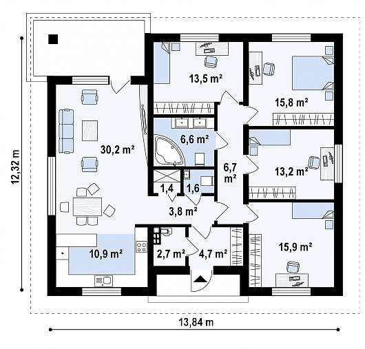 Лучшая планировка комнат одноэтажного дома