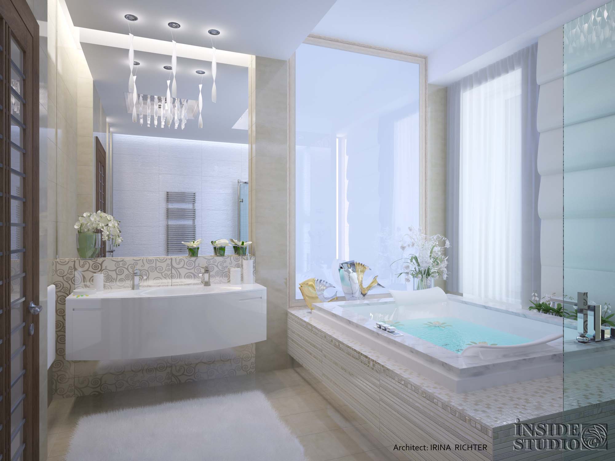 Дизайн в ванной в частном доме своими руками